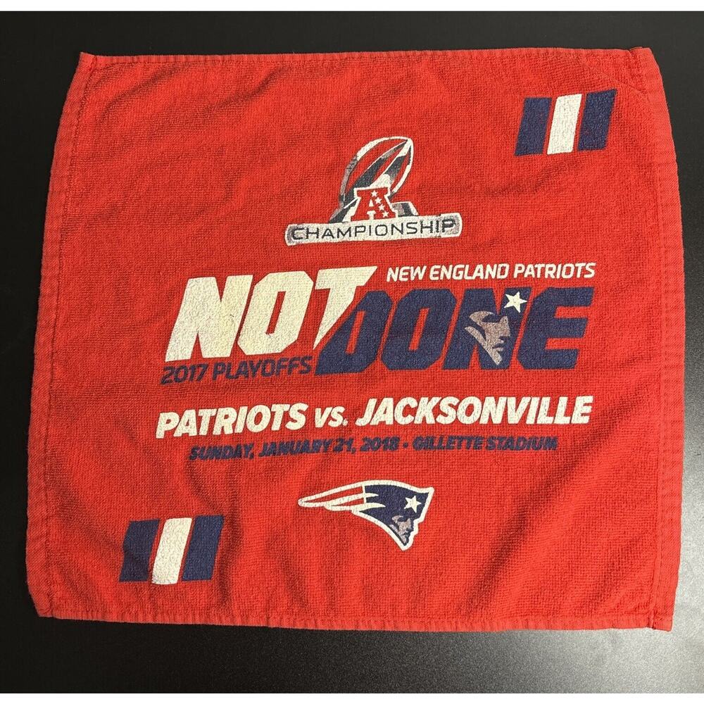 2018 New England Patriots vs Jacksonville SGA Towel 2017 AFC Playoffs NOT DONE